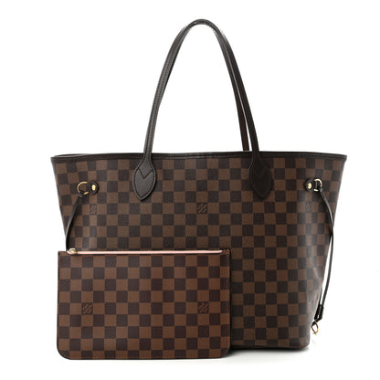 Louis Vuitton Damier Ebene Neo Neverfull MM  Rose Ballerine 3 of 13