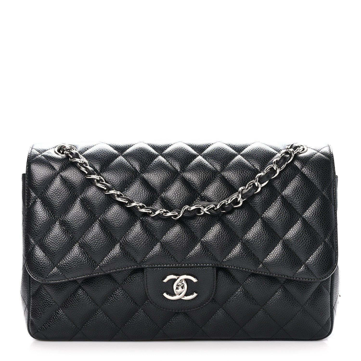 Chanel Caviar Quilted Jumbo Double Flap Black 1 of 10
