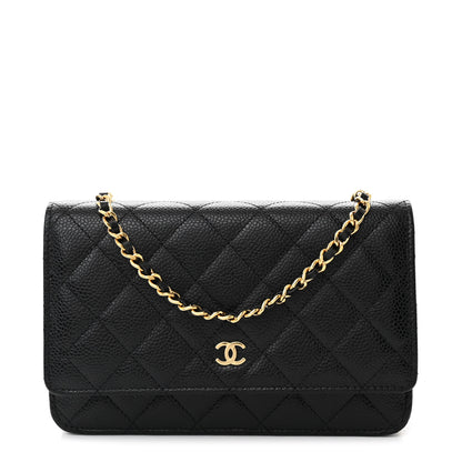 Chanel Caviar Quilted Wallet On Chain WOC Black 1 of 12