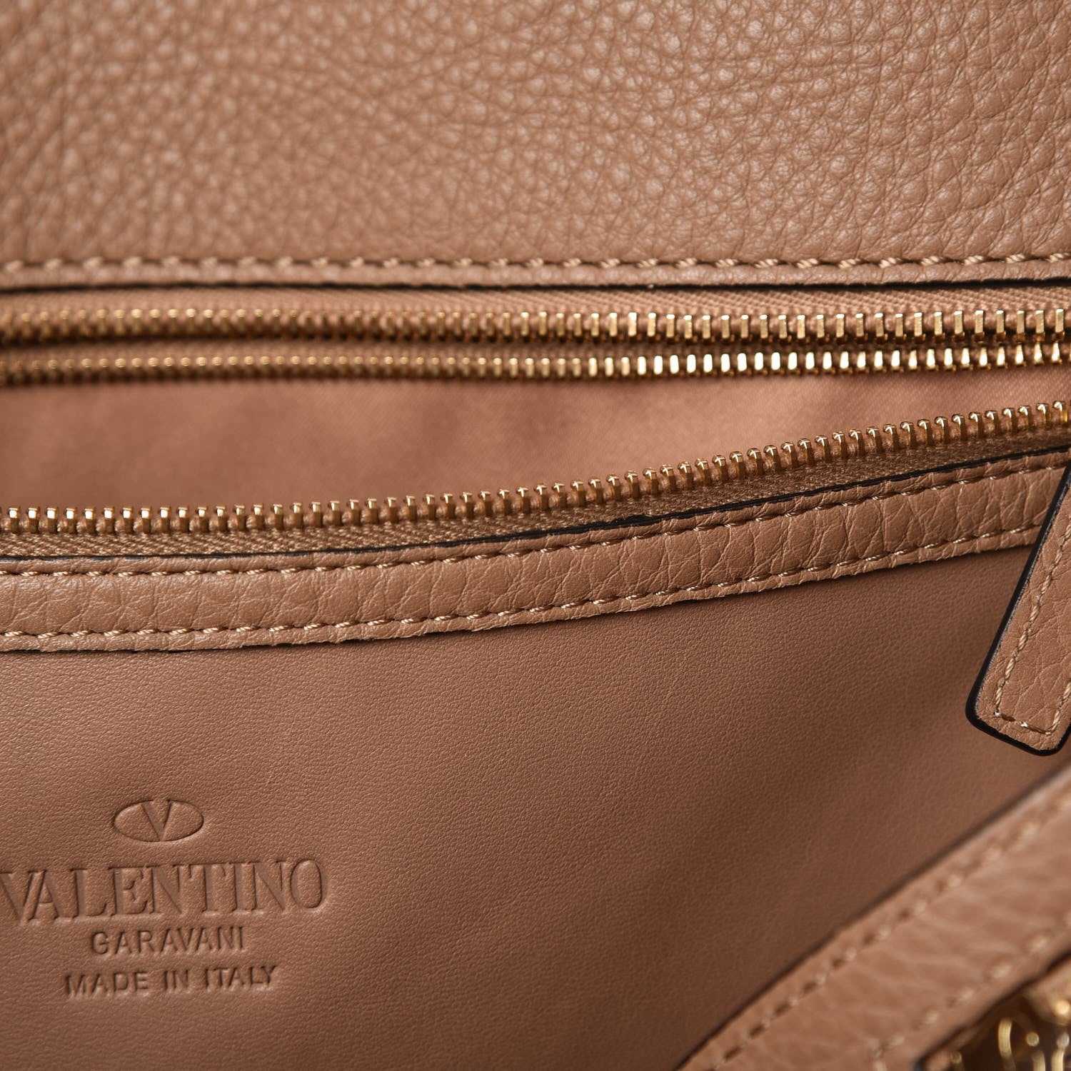 Valentino Garavani Grained Calfskin To Be Cool Tote Beige 9 of 9