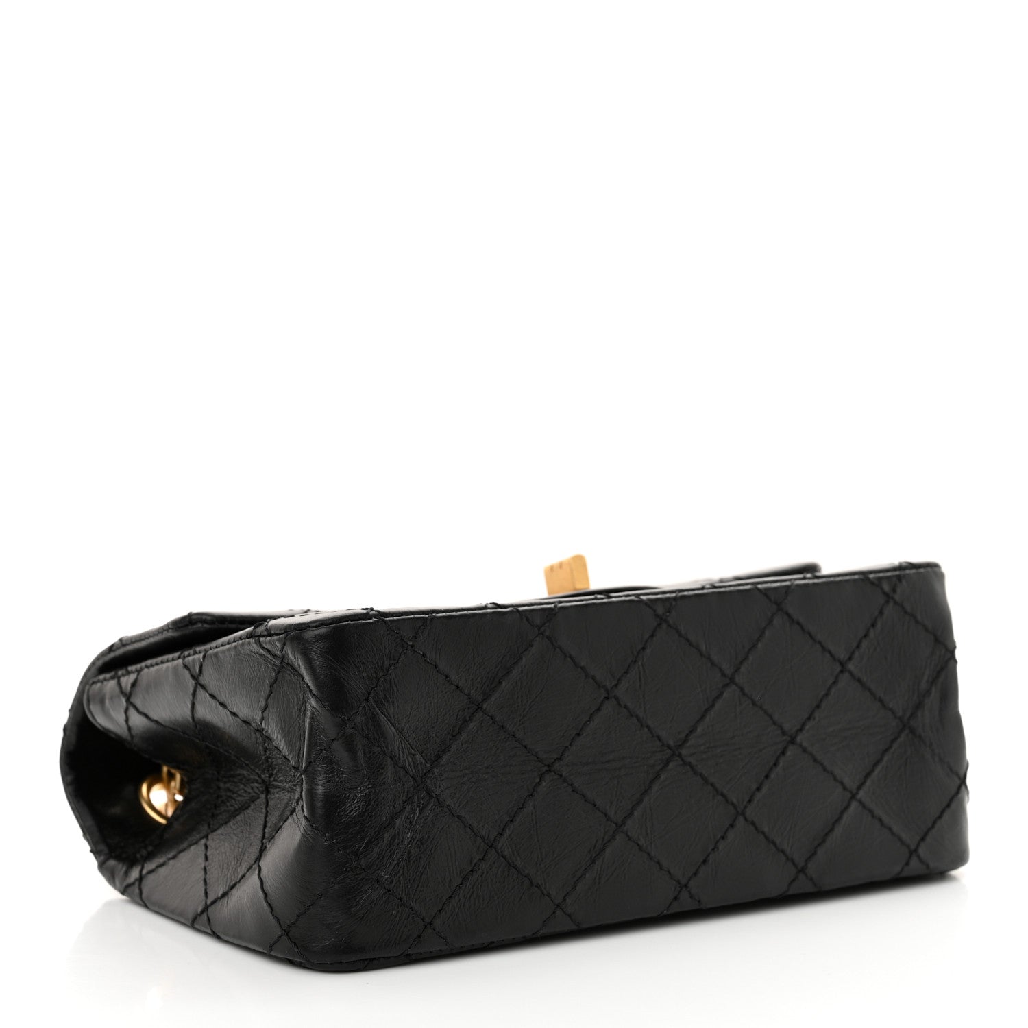Chanel Aged Calfskin Quilted 2.55 Reissue Mini Flap Black 4 of 12
