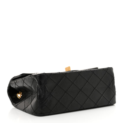 Chanel Aged Calfskin Quilted 2.55 Reissue Mini Flap Black 4 of 12