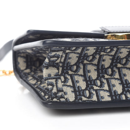 Christian Dior Oblique 30 Montaigne Chain Flap Bag Blue 5 of 11