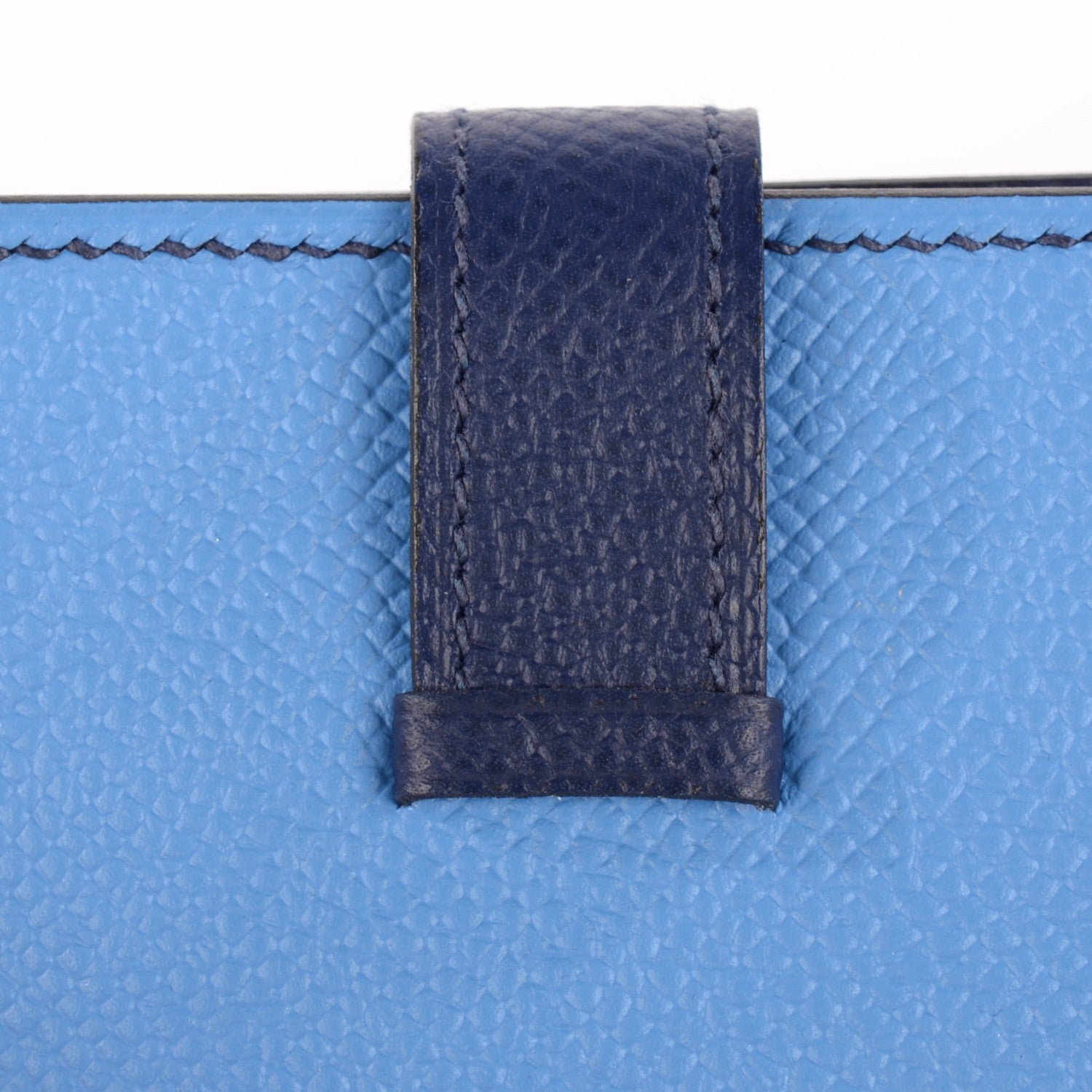 Hermes Epsom Bi Color Bearn Card Holder Wallet Bleu Sapphire Paradise 2 of 10