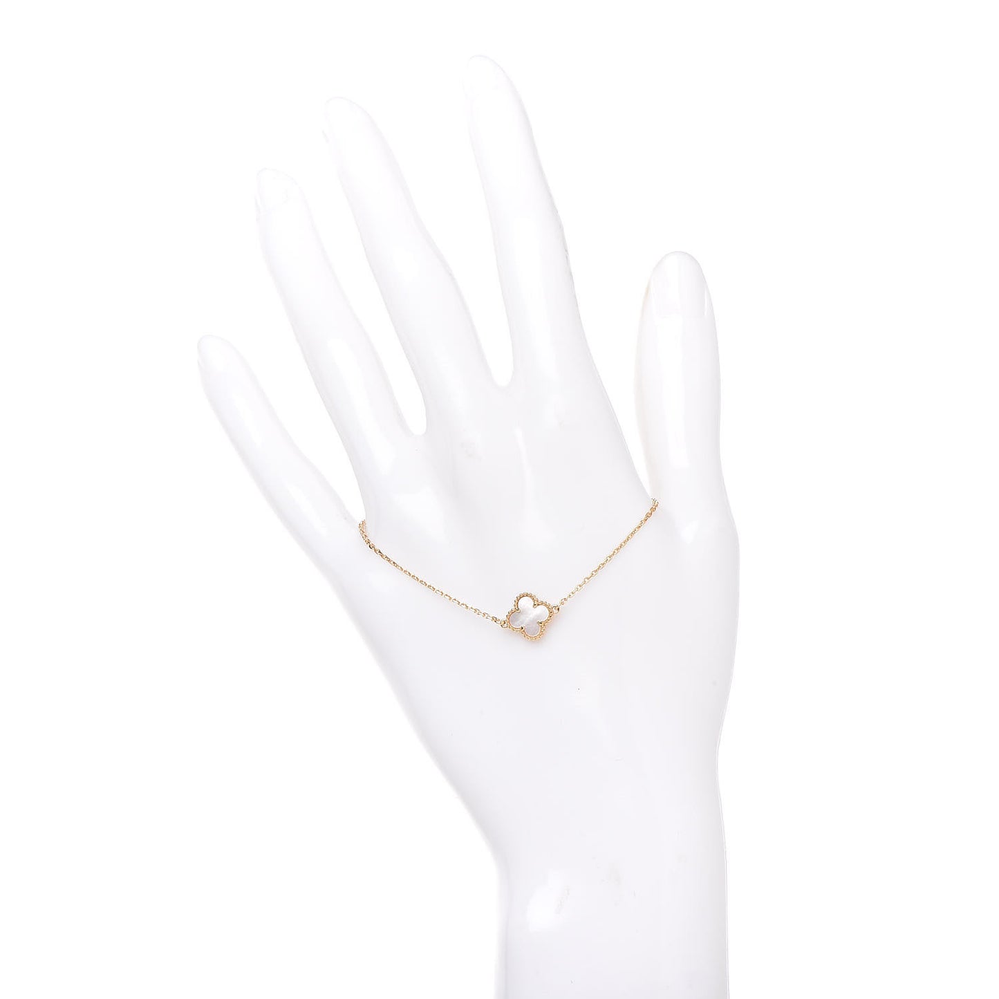 18K Yellow Gold Mother of Pearl Sweet Alhambra Bracelet