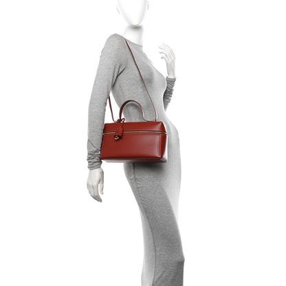 Loro Piana Saddle Calfskin Extra Bag L27 Deep Kummel 2 of 9