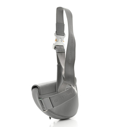 Christian Dior Grained Calfskin Mens Signature 1947 Saddle Bag Gray 3 of 11