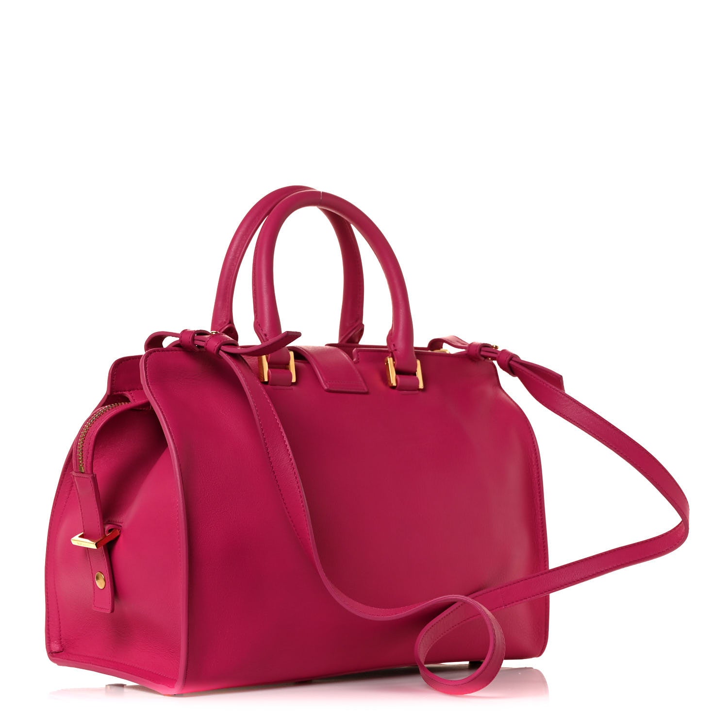 Saint Laurent Calfskin Small Monogram Cabas Fuchsia 3 of 8