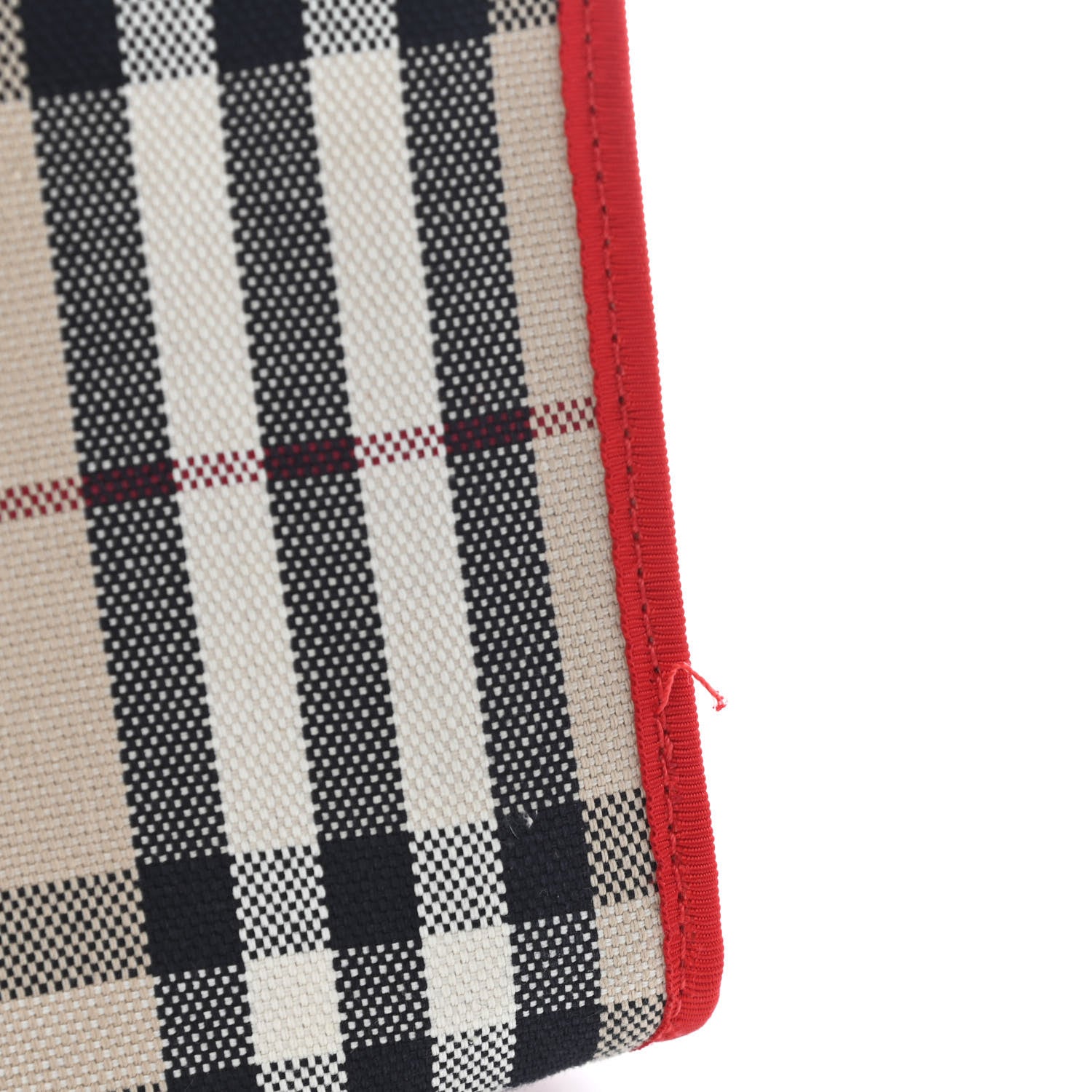 Burberry Vintage Check Tote Red 10 of 12