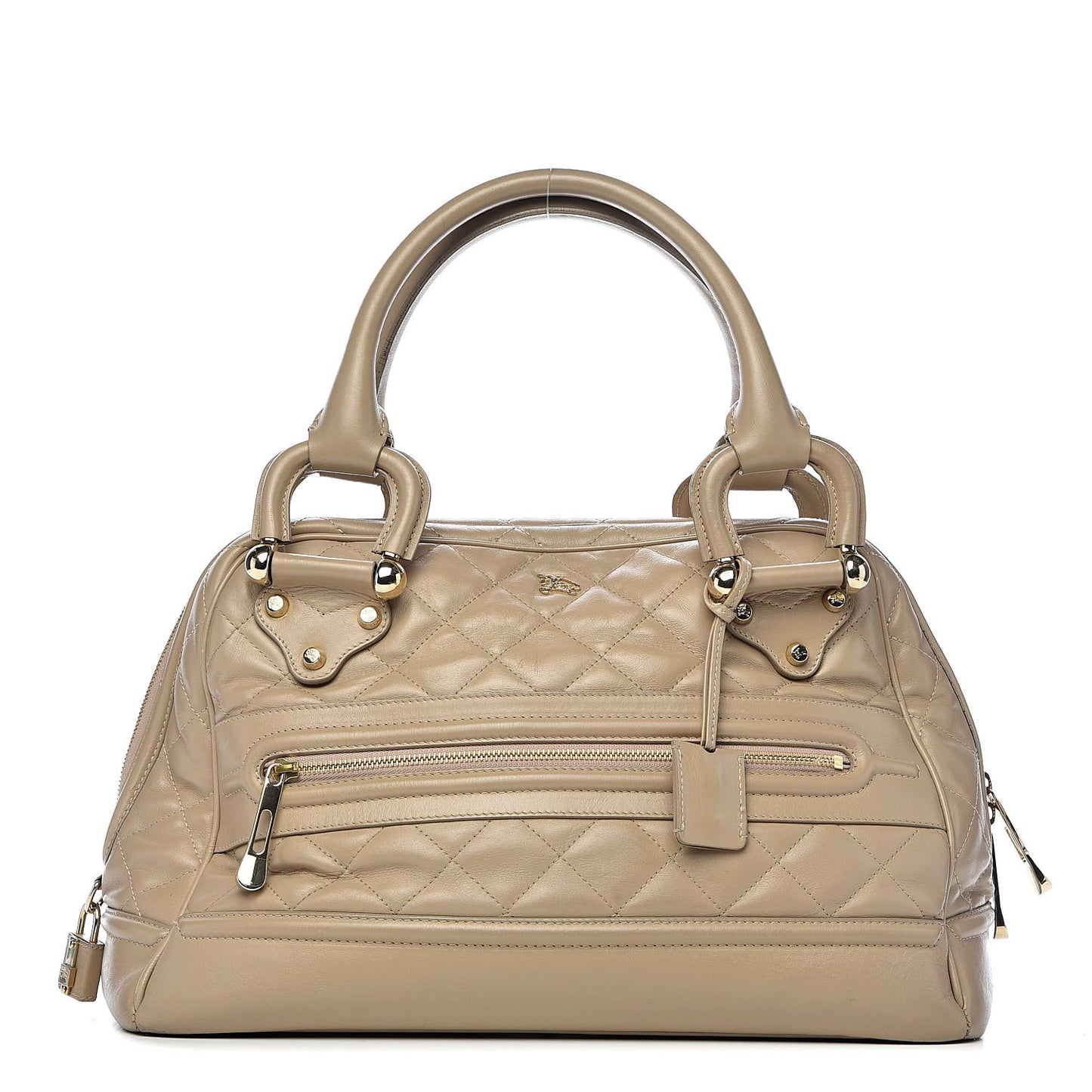 Lambskin Quilted Westbury Tote Beige