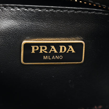 Prada Saffiano Soft Calfskin Mini Zippered Crossbody Tote Black 6 of 16