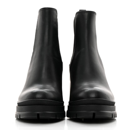 Prada Vitello Montana Lug Sole Chelsea 55mm Boots 36 Black 2 of 9