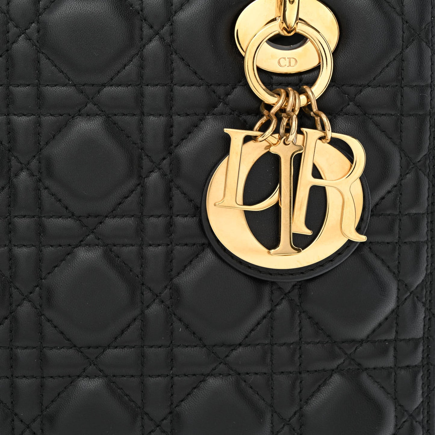 Lambskin Cannage Medium Lady Dior Black