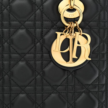 Christian Dior Lambskin Cannage Medium Lady Dior Black 8 of 10