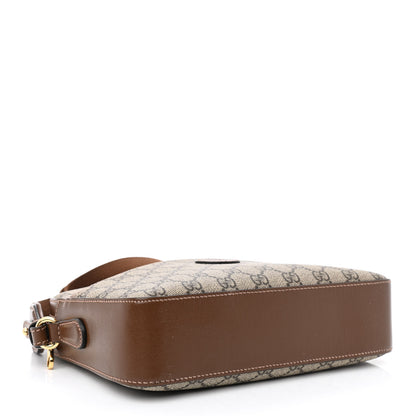 Gucci GG Supreme Monogram Azalea Calfskin Retro Interlocking G Messenger Shoulder Bag Beige Ebony Brown Sugar 4 of 10