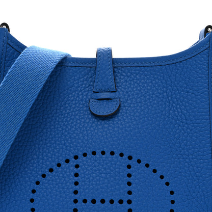 Hermes Taurillon Clemence Evelyne TPM Bleu Zellige 5 of 11