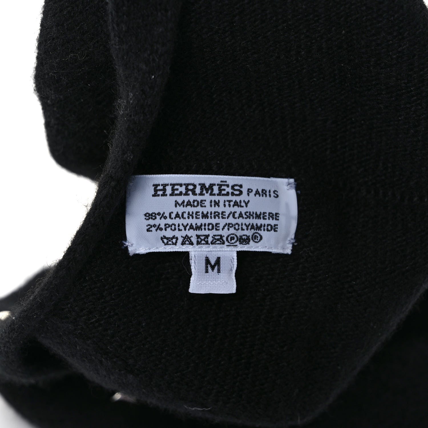 Hermes Cashmere Medor Studded Darling Beret M Black 7 of 7
