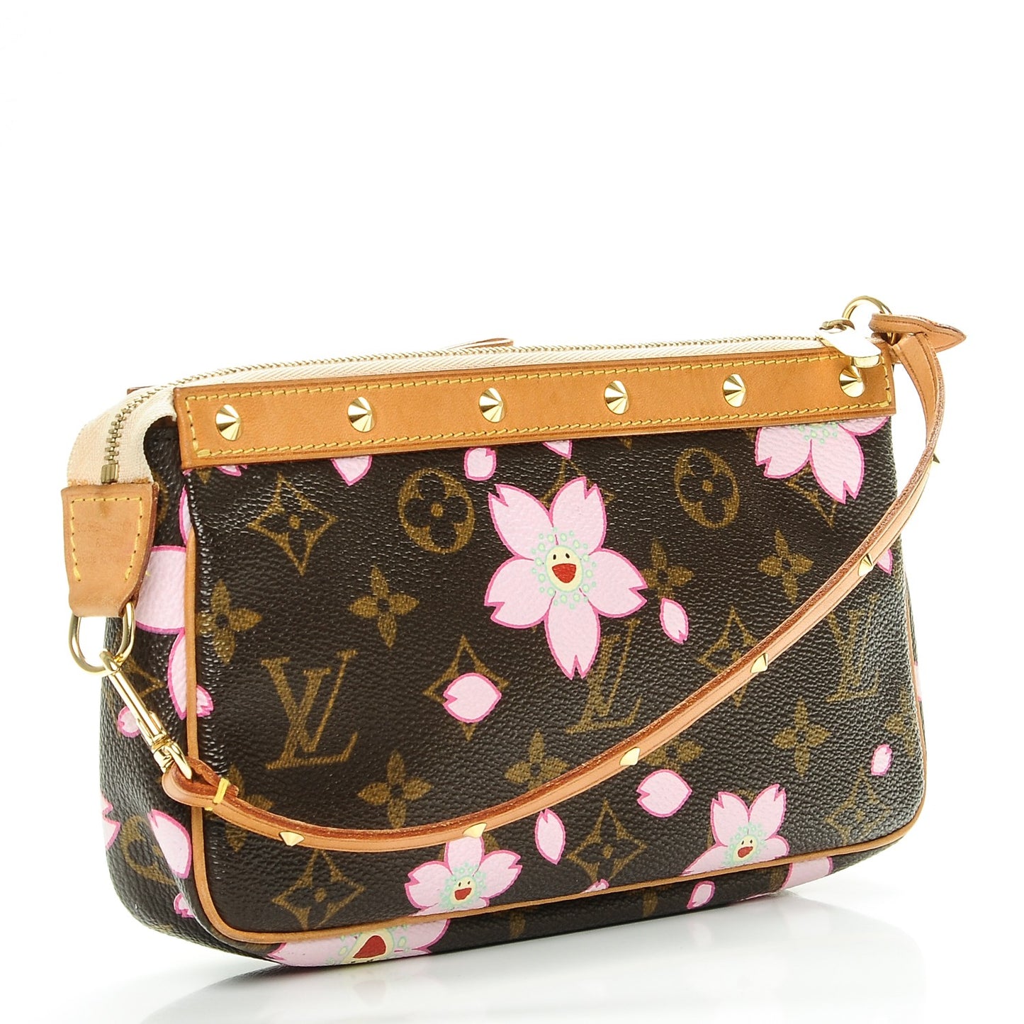 Monogram Cherry Blossom Pochette Accessories Brown
