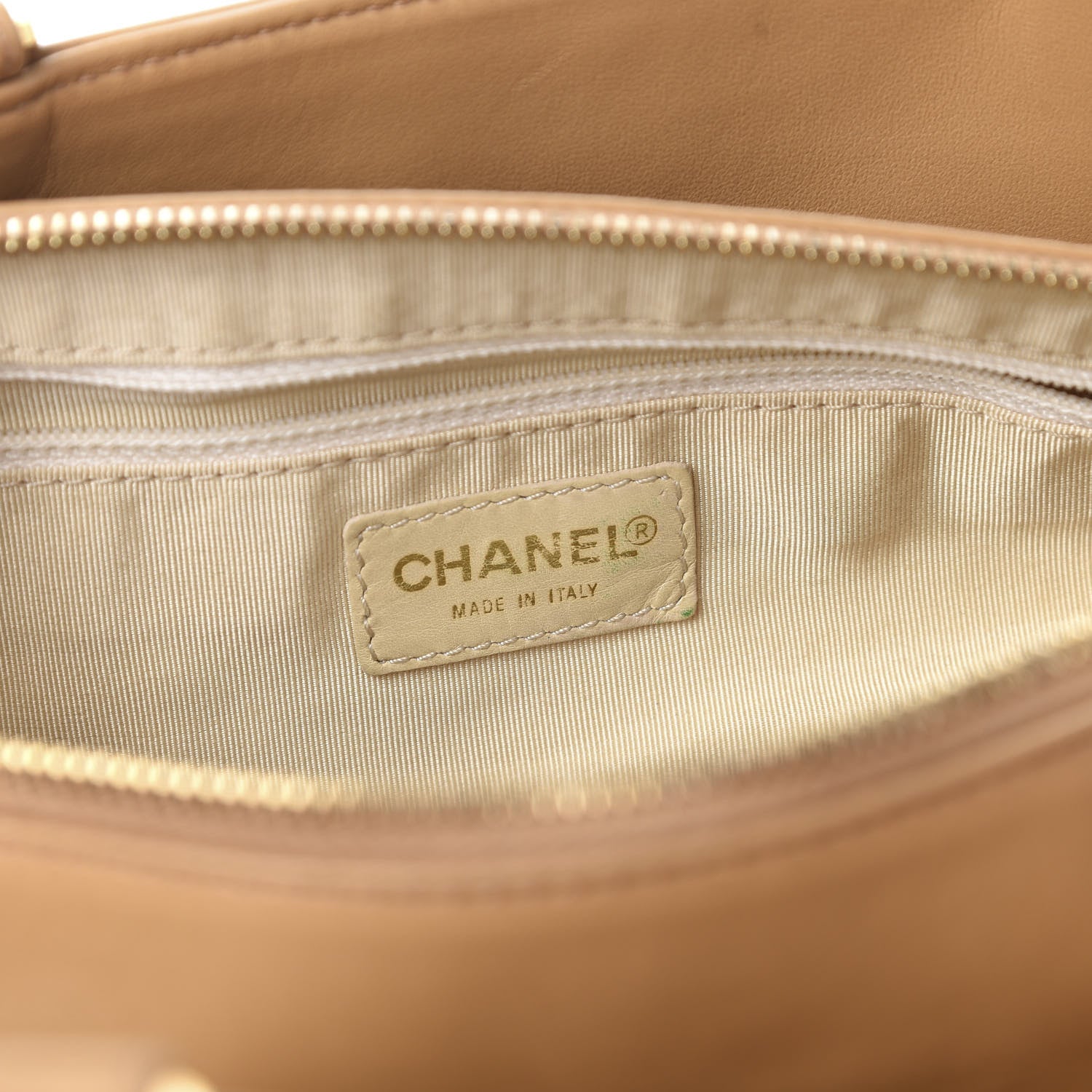 Chanel Lambskin Chocolate Bar Quilted Bag Beige 8 of 12