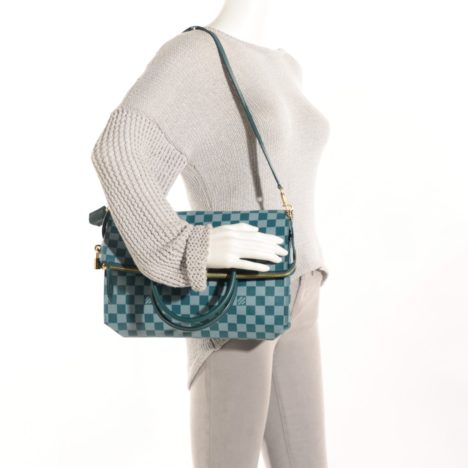Louis Vuitton Damier Couleur Mobil Bag Cyan 2 of 7