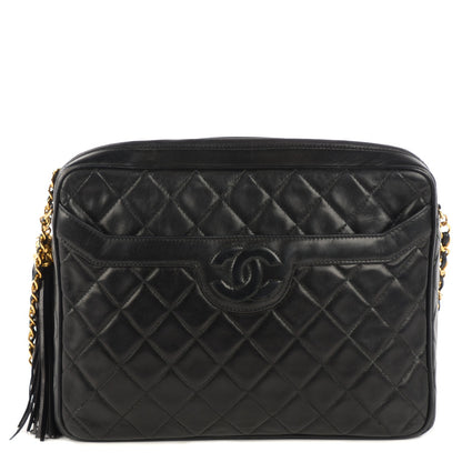 Chanel Lambskin Quilted Tassel Camera Case Black 1 of 8