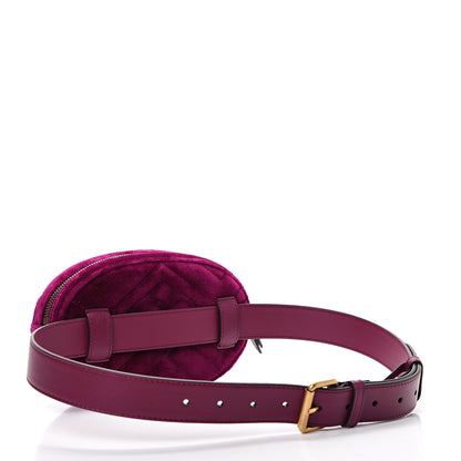 Gucci Velvet Matelasse GG Marmont Belt Bag 85 34 Fuchsia Violet Cyclamen 2 of 11