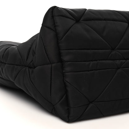 Prada Re-Nylon Nappa Triangle Quilted Padded Medium Double Handled Zip Tote Black 8 of 9