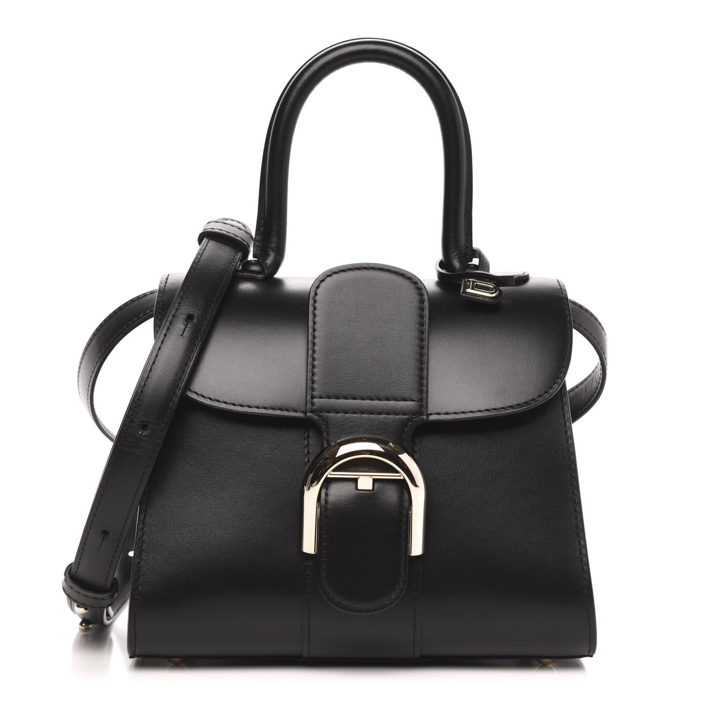 Box Calfskin Mini Brillant Satchel Black