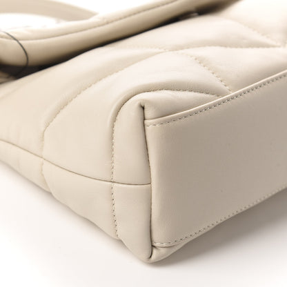 Saint Laurent Lambskin Quilted Toy Loulou Puffer Monogram Chain Satchel Crema Soft 6 of 11