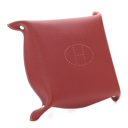 Hermes Taurillon Clemence Mises et Relances Change Tray Rouge H 3 of 8