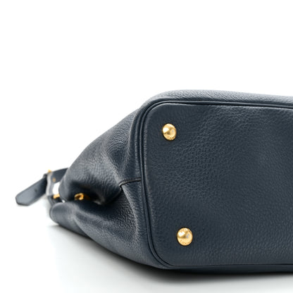 Prada Vitello Phenix Top Handle Bag Baltico 8 of 9