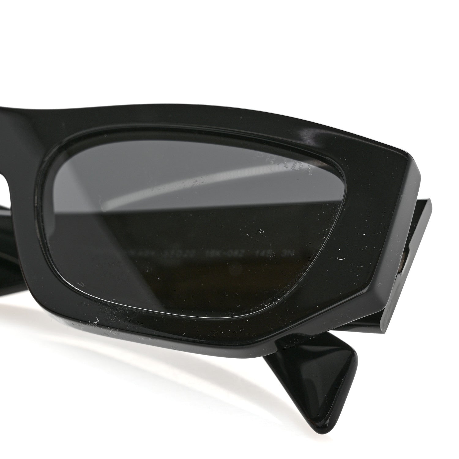 Prada Acetate Pillow Sunglasses SPR A01 Black 8 of 9
