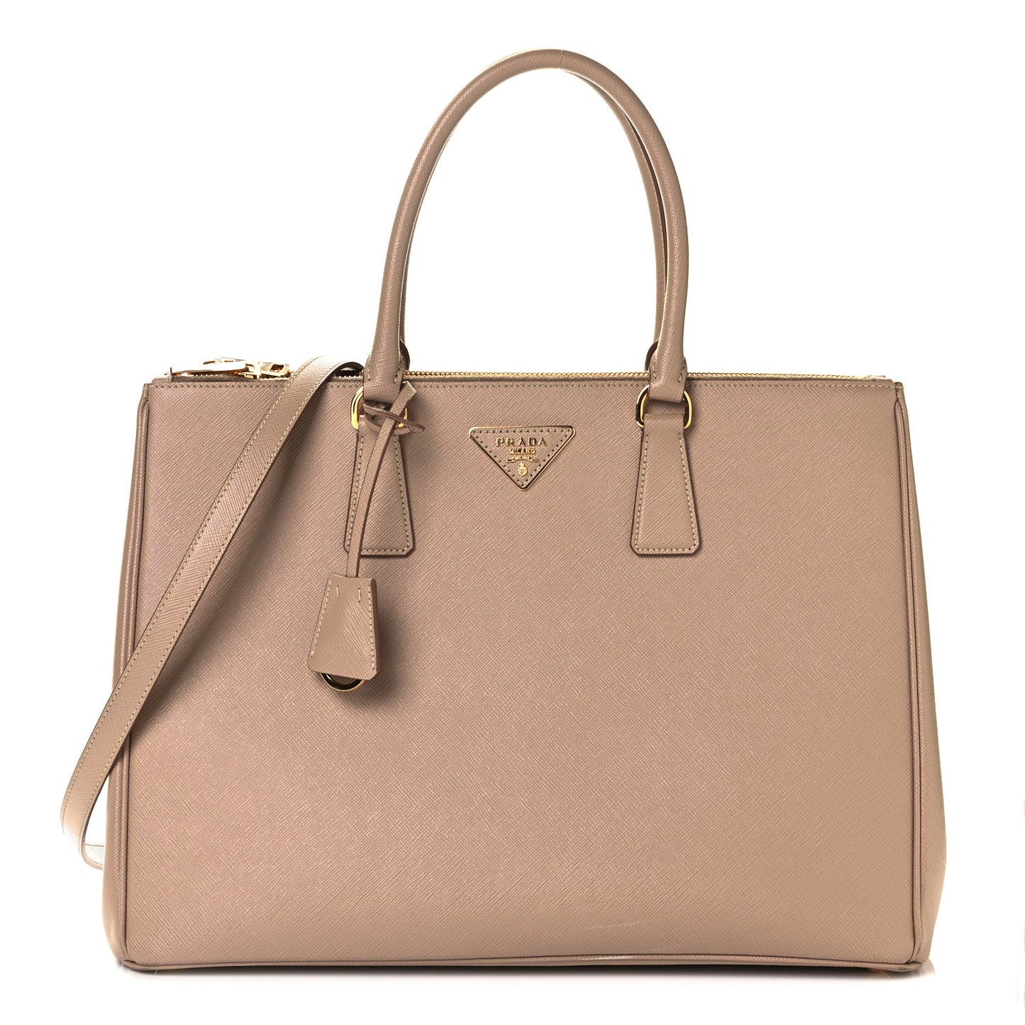 Saffiano Large Galleria Double Zip Tote Cammeo