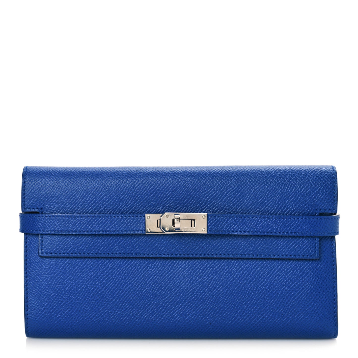 Epsom Kelly Longue Wallet Bleu Saphir