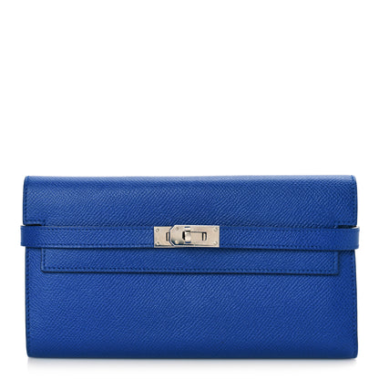 Hermes Epsom Kelly Longue Wallet Bleu Saphir 1 of 8