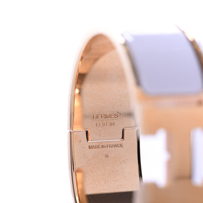 Hermes Enamel Wide Clic Clac H Bracelet PM White 4 of 6