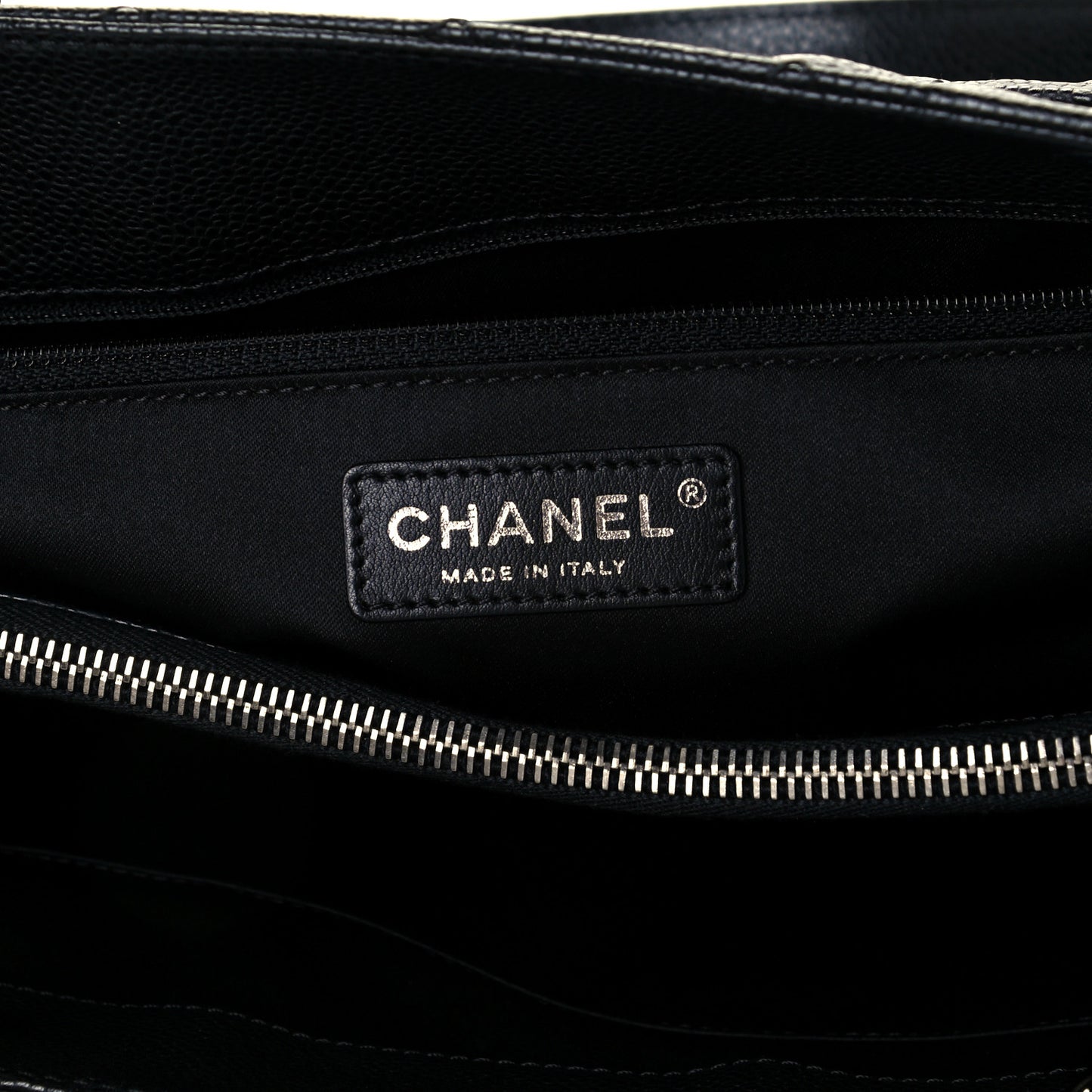 Caviar Quilted Grand Shopping Tote GST Black