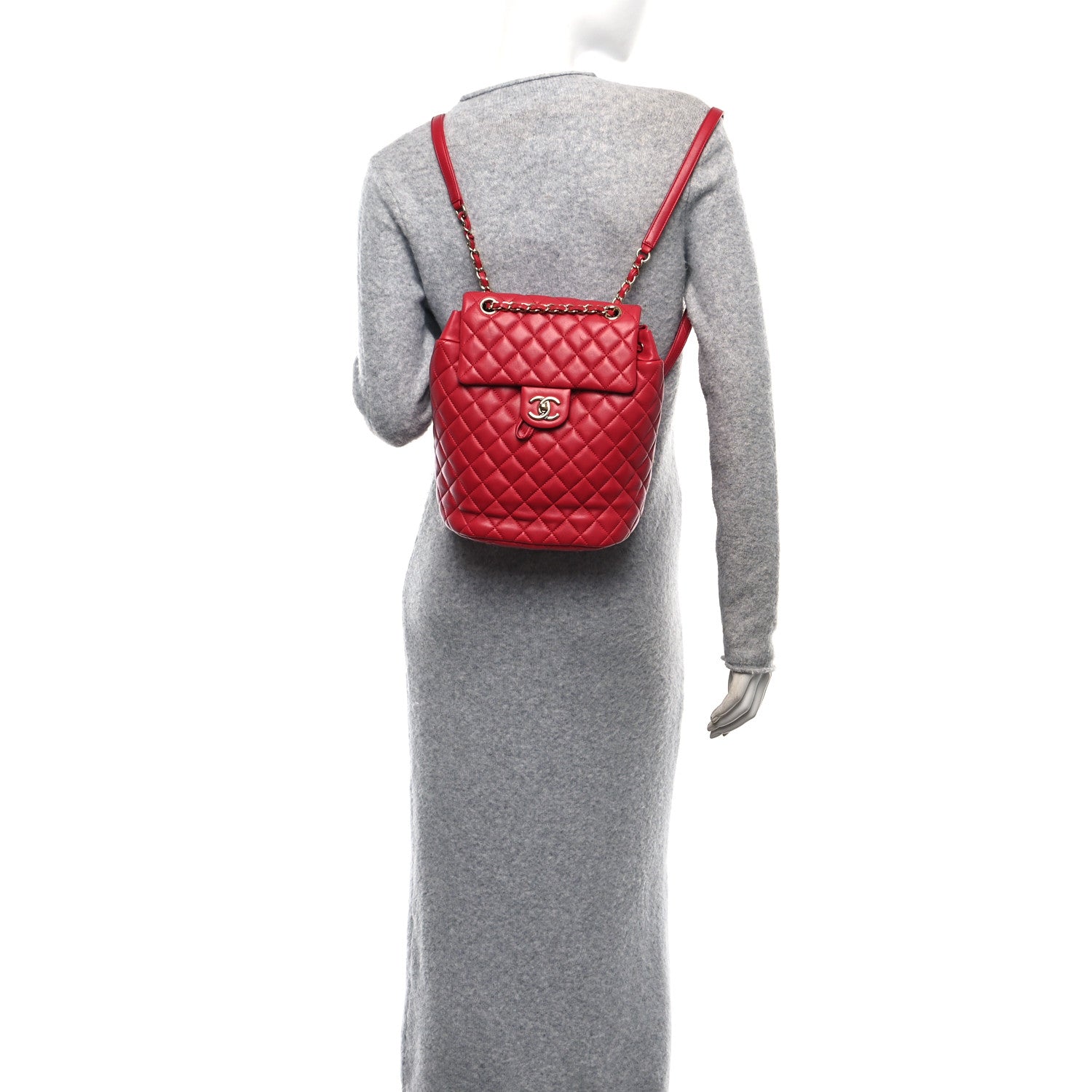 Chanel Lambskin Quilted Small Urban Spirit Backpack Red 2 of 11