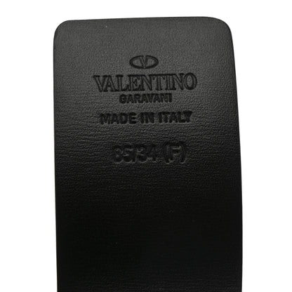 Valentino Garavani Glossy Calfskin VLogo Reversible 40mm Belt 85 34 Smokey Beige Black 3 of 6