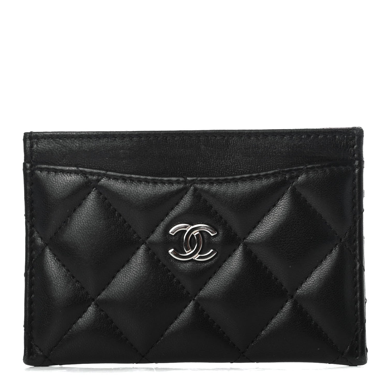 Chanel Lambskin Quilted Card Holder Black 1 of 8