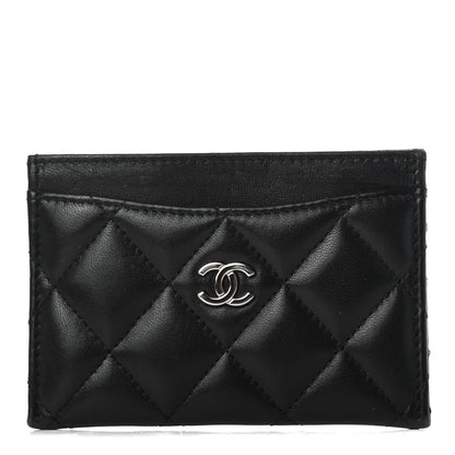 Chanel Lambskin Quilted Card Holder Black 1 of 8