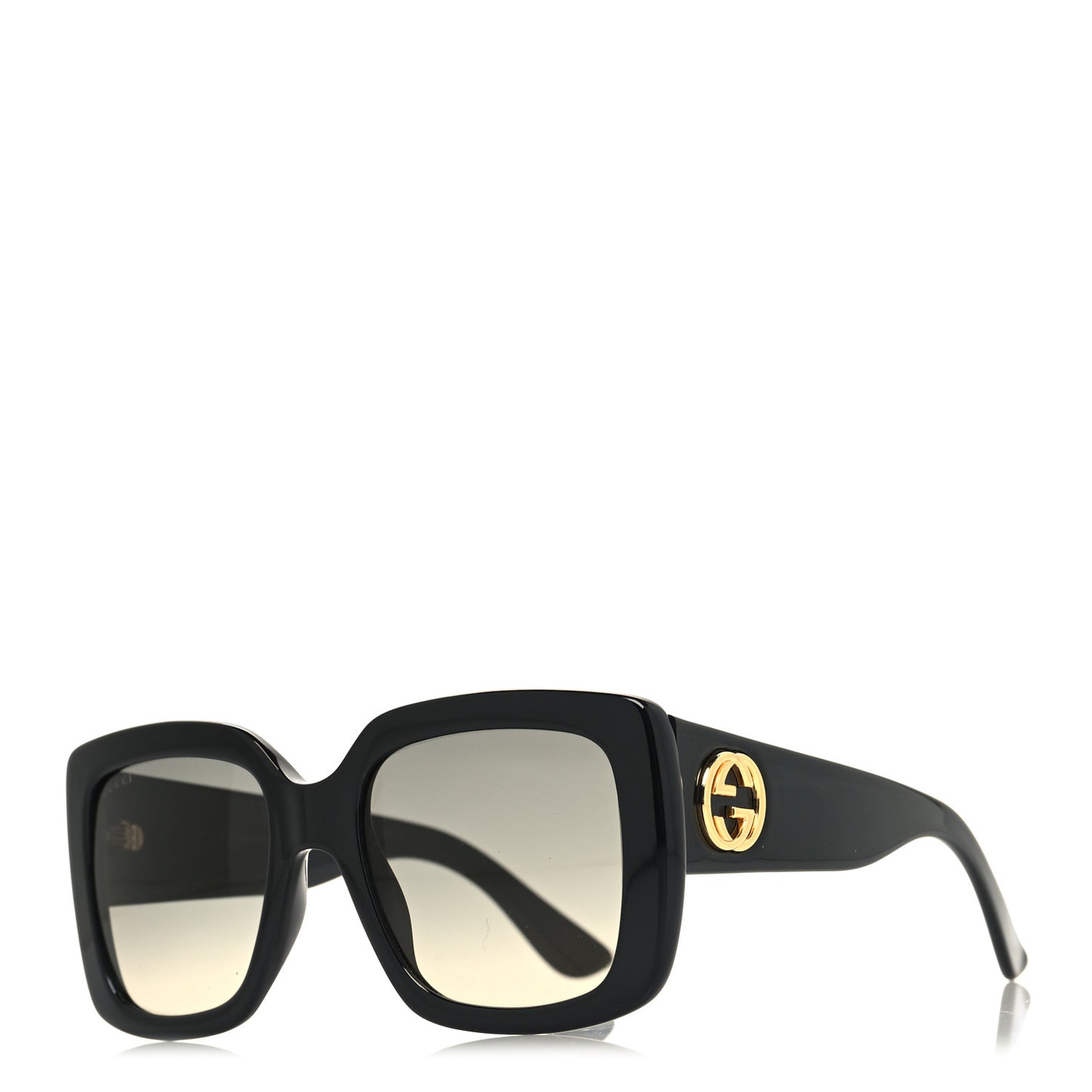 Acetate Square Frame Sunglasses GG0141S Black