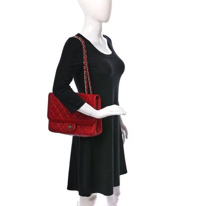 Chanel Lambskin Large Coco Rider Flap Red 2 of 8