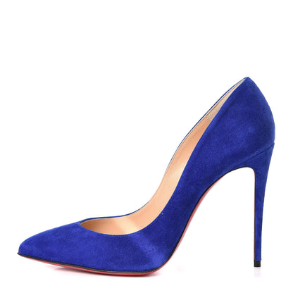 Christian Louboutin Veau Velours Pigalle Follies 100 Pumps 39.5 Azulejo 1 of 10
