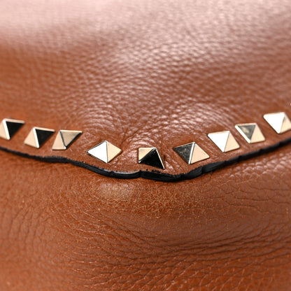 Valentino Garavani Pebbled Calfskin Large Rockstud Flip-Lock Messenger Bag Light Cuir 10 of 28