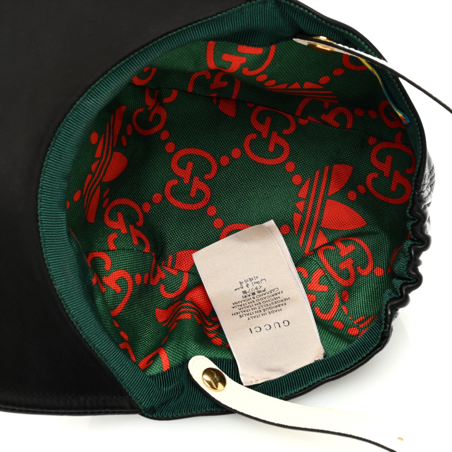 X ADIDAS Dollar Calfskin Trefoil Stefanos Baseball Hat L Black