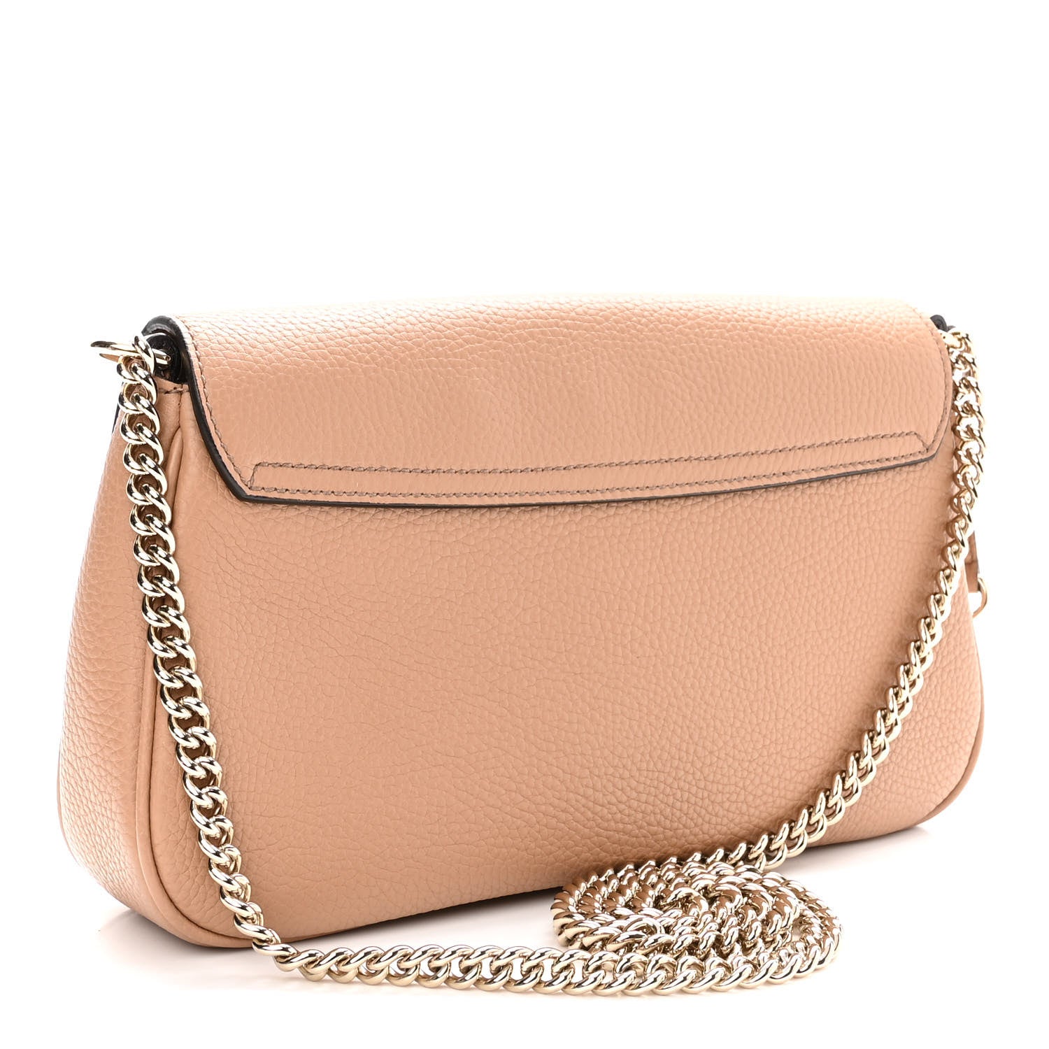 Gucci Pebbled Calfskin Medium Soho Flap Crossbody Camelia 3 of 11