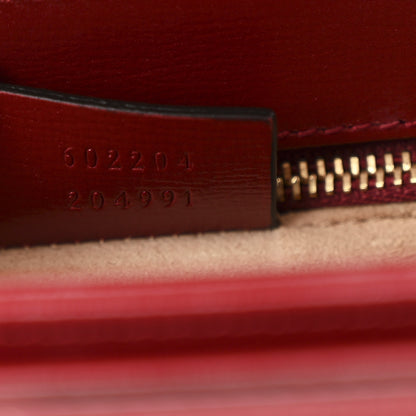 Gucci GG Supreme Monogram Azalea Calfskin Horsebit 1955 Shoulder Bag Beige Ebony New Cherry Red 7 of 10