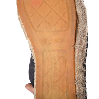 Chanel Satin CC Espadrilles 41 Black 8 of 11