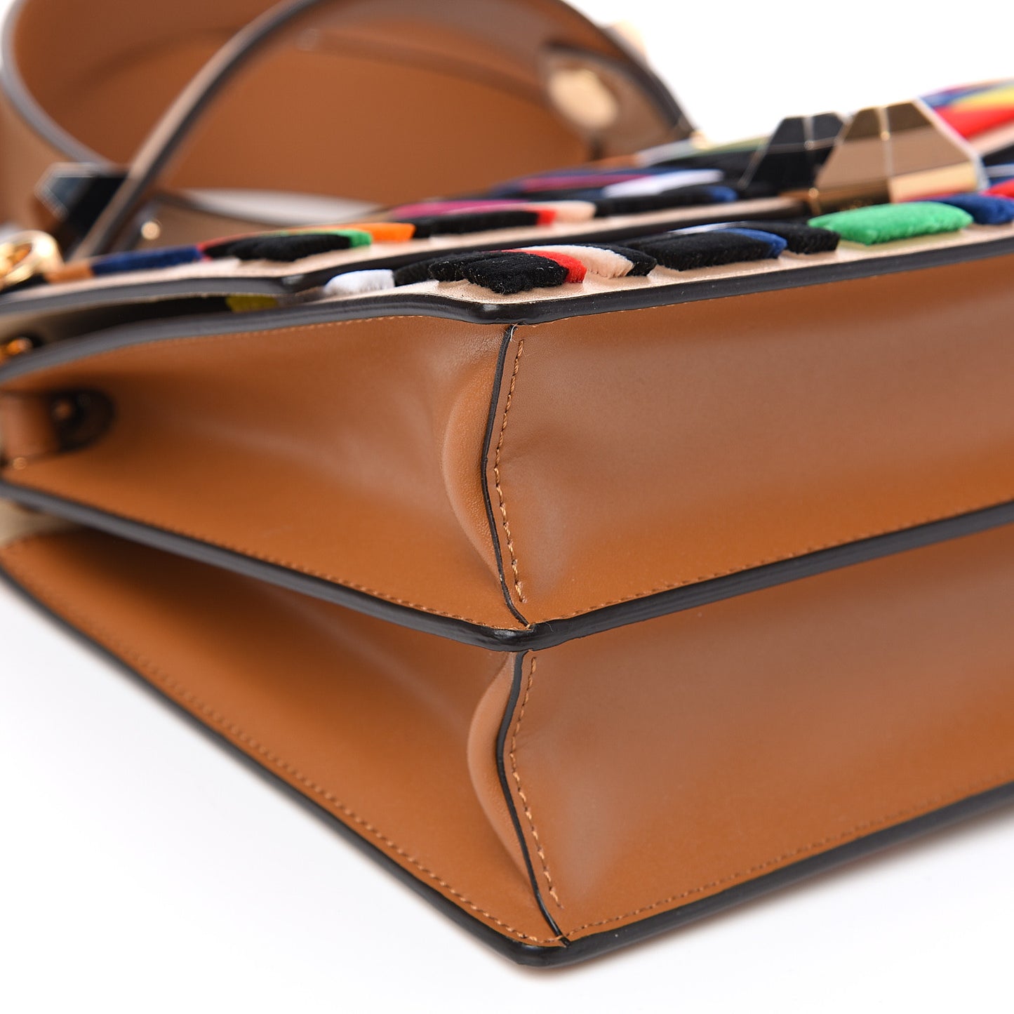 Vitello Liberty Velvet FF Multicolor Kan I Shoulder Bag Multicolor Cuoio